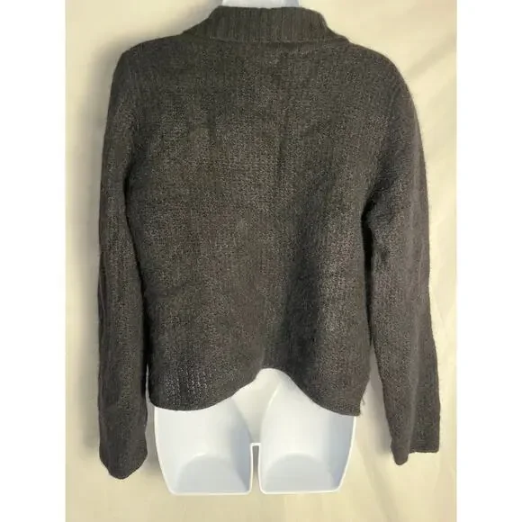 Lord & Taylor 100% Two-Ply Cashmere Cardigan Sweater Black XL Soft - Picture 3 of 7